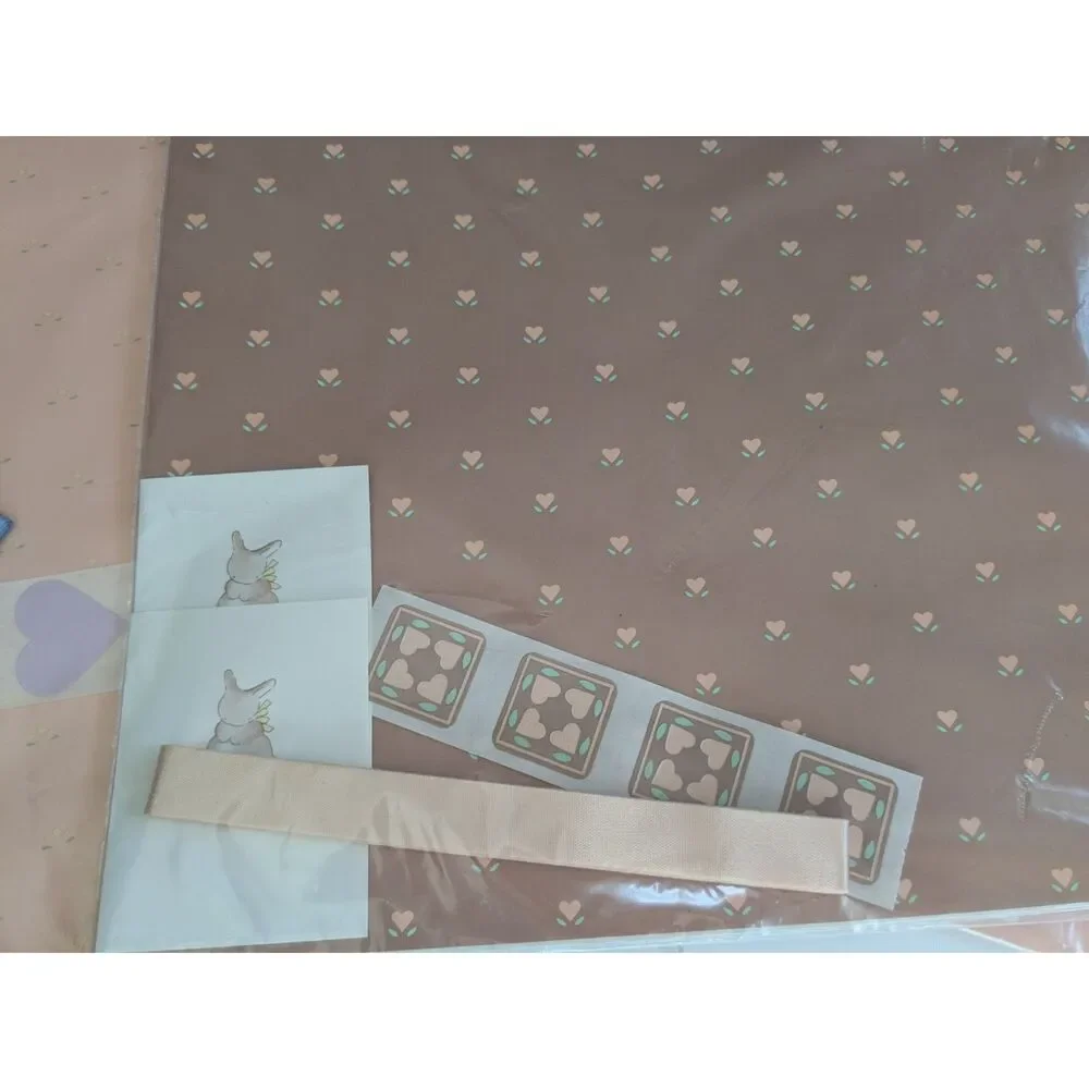 Vtg Michel & Co Gift Wrap - 3 Packs - with ribbons, stickers, notecards - NOS